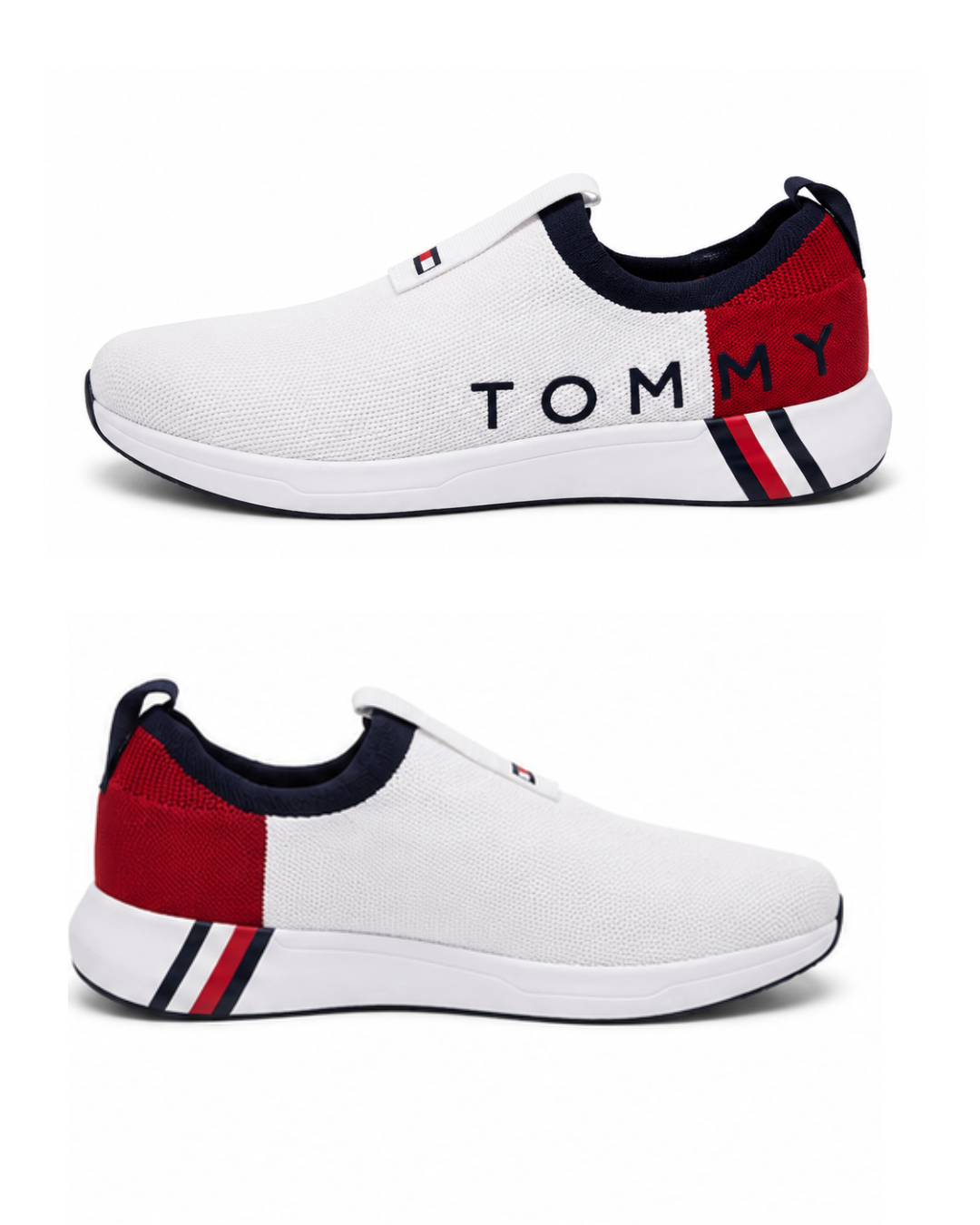 Zapatillas Tommy Hilfiger — Blanco, Rojo y Azul con Estilo Premium