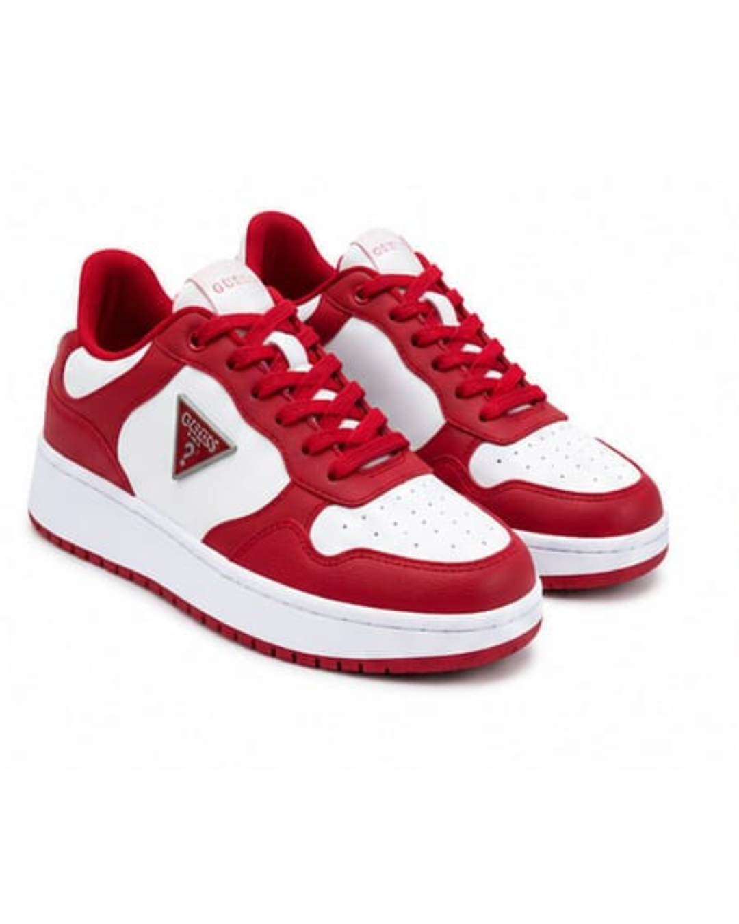 ❤️ GUESS® Sneakers Mujer – Red & White