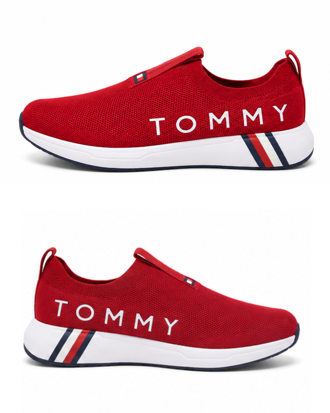 Zapatillas Tommy Hilfiger — Rojo Intenso, Comodidad y Estilo