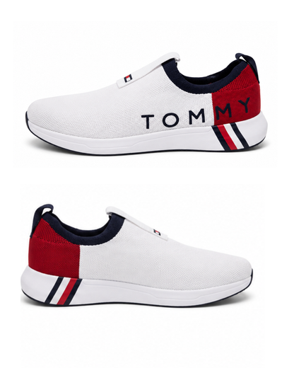 Zapatillas Tommy Hilfiger — Blanco, Rojo y Azul con Estilo Premium