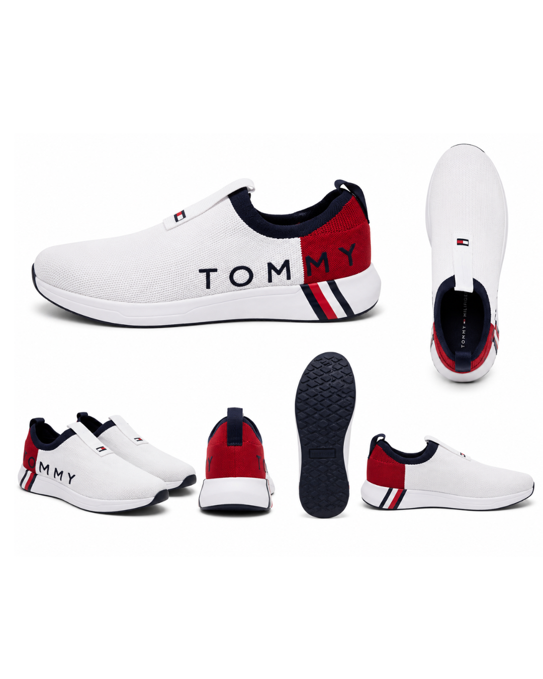 Zapatillas Tommy Hilfiger — Blanco, Rojo y Azul con Estilo Premium