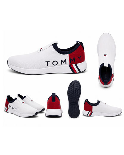 Zapatillas Tommy Hilfiger — Blanco, Rojo y Azul con Estilo Premium
