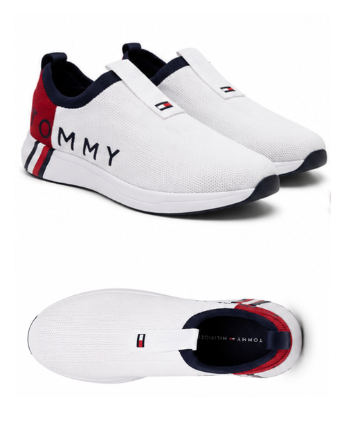 Zapatillas Tommy Hilfiger — Blanco, Rojo y Azul con Estilo Premium