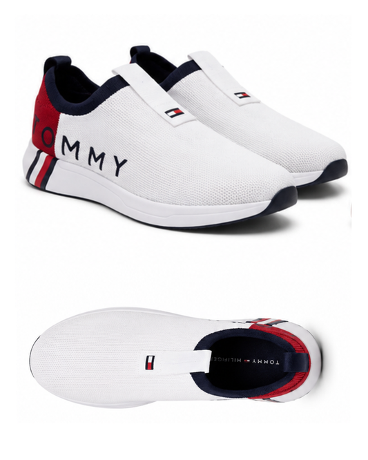 Zapatillas Tommy Hilfiger — Blanco, Rojo y Azul con Estilo Premium