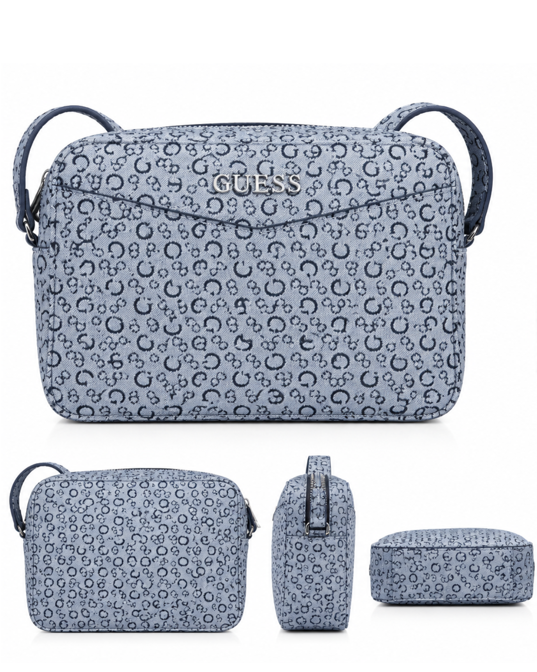 Cartera Crossbody GUESS Monograma