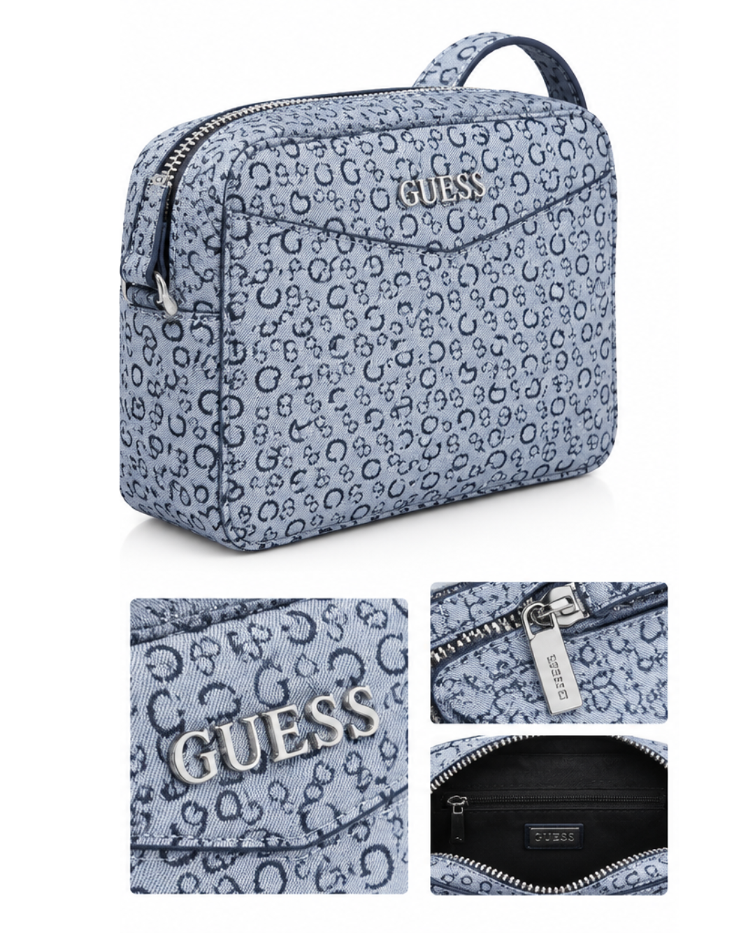 Cartera Crossbody GUESS Monograma