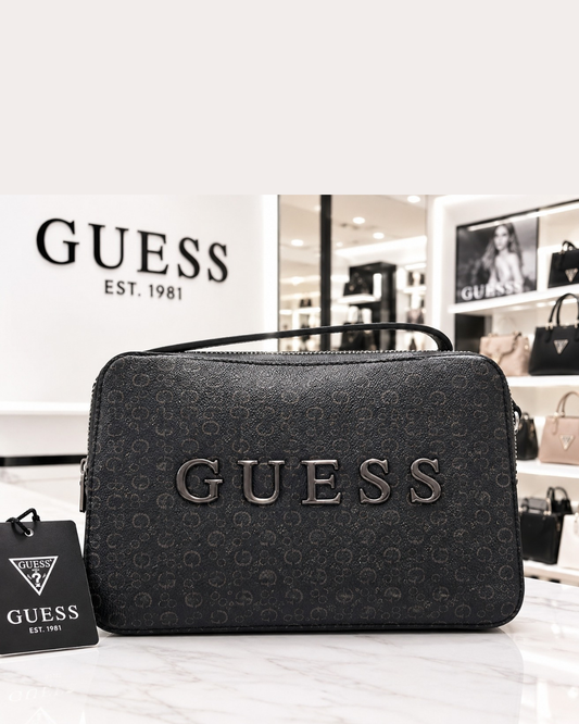 Cartera Guess Monograma Negro MATE