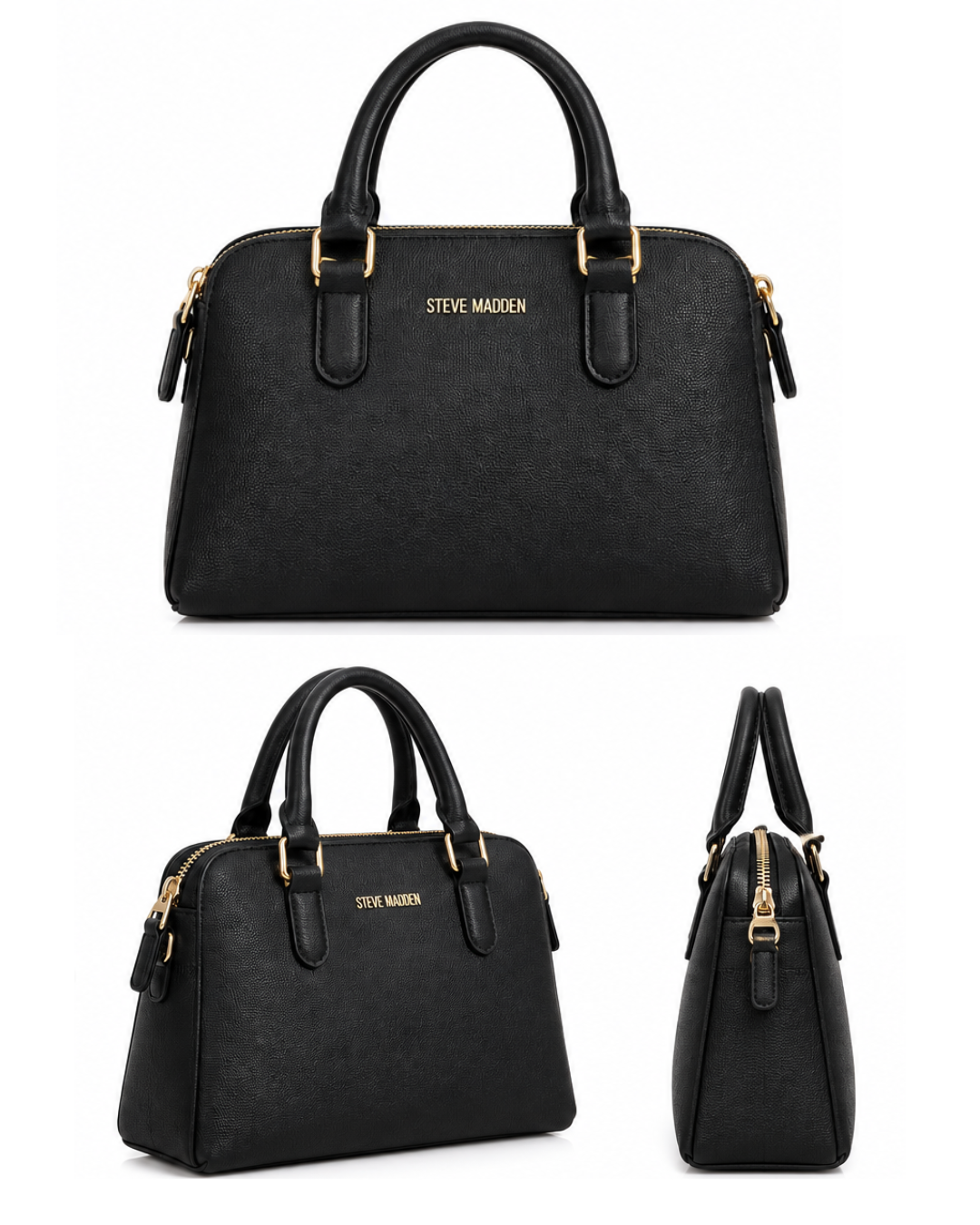 Cartera Steve Madden Negra Estructurada