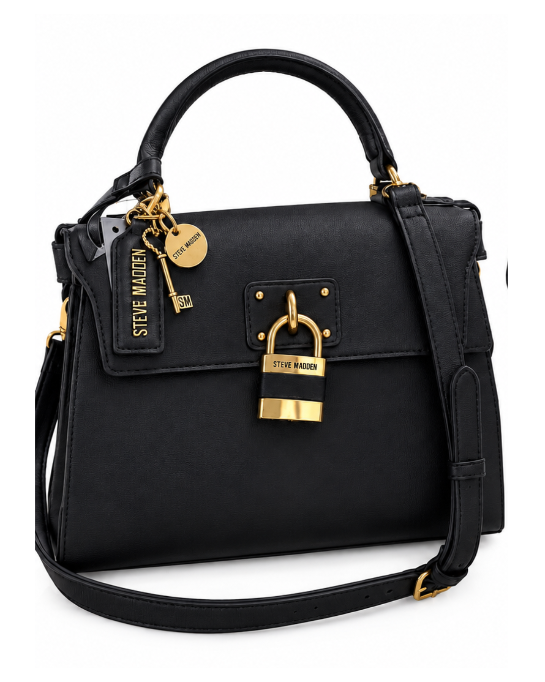 🖤 CARTERA STEVE MADDEN – NEGRA CON DETALLES DORADOS
